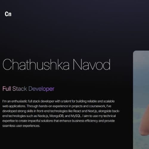 Personal Portfolio preview